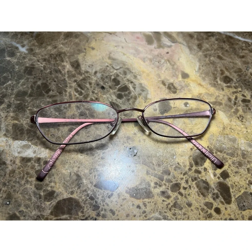 Calvin Klein 100% Titanium Japan Eyeglasses Frames 581 7 Shiny Pink  50-16-135